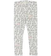 Fendi Kids Leggings - Hvidternet m. Tekst