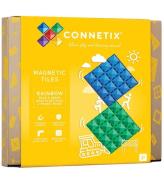 Connetix Magnetplader - 2 Dele - Blå og Grøn