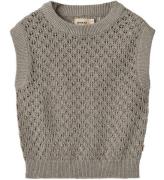 Wheat Vest - Strik - Saga - Warm Grey Melange m. HulmÃ¸nster