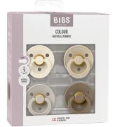 BIBS Colour Sutter - Str. 2 - 4-pak - Rund - Vanilla Mix