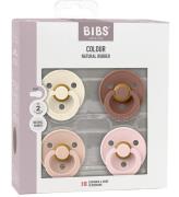 BIBS Colour Sutter - Str. 1 - 4-pak - Rund - Blush Mix