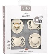 BIBS Sutter - Try-It Collection - 4-pak - Str. 2 - Ivory