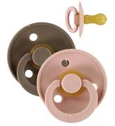 BIBS Colour Sutter - Str. 2 - 2-pak - Rund - Dark Oak/Blush