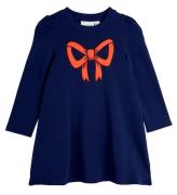 Mini Rodini Sweatkjole - Bow - Blue