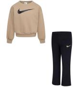 Nike Sweatsæt - Sweatshirt/Sweatpants - Brun/Sort