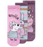 Name It Strømper - PeppaPig - NmfAmina - Pastel Lavender/3P ARCT