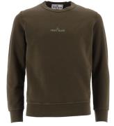 Stone Island Sweatshirt - Military Green m. Logo