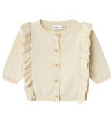 Name It Cardigan - Strik - NbfSomine - Summer Sand m. Hulmønster