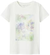 Name It T-shirt - NkfBatu - Cloud Dancer/Arcadian green