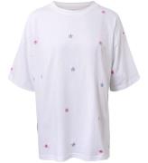 Hound T-shirt - Oversized - Hvid m. Blomster