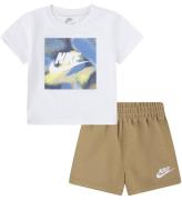 Nike Shortssæt - T-shirt/Shorts - Parachute Beige