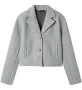 LMTD Frakke - NlfLove - Kort - Light Grey Melange