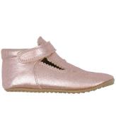 Pom Pom Ballerina Hjemmesko - T-Bar - Metallic Rose