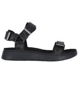 Woden Sandaler - Line Glitter - Sort
