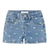Name It Shorts - Slim - NmfSalli - Medium Blue Denim/Hearts