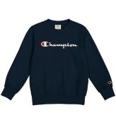 Champion Sweatshirt - Crewneck - Navy m. Logo