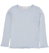 Copenhagen Colors Bluse - Pointelle - Dusty Blue