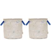 OYOY Opbevaringskurve - 2-pak - Foxy - Medium - Beige/Blue