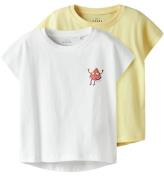 Name it T-shirt - 2-Pak - NmfVarutti - Lemon Meringue/Bright Wh