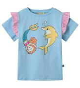 SmÃ¥folk T-shirt - Soft Sky m. Havfrue Og Delfin
