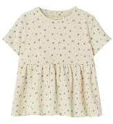 Name It T-shirt - NmfJannis - Bleached Sand m. Blomster