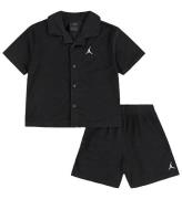 Jordan Shortssæt - Skjorte/Shorts - Frotté - Sort m. Logo