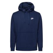 Nike Hættetrøje NSW Club - Navy/Hvid