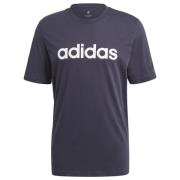 adidas T-Shirt Essentials Linear - Navy/Hvid