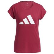 adidas Trænings T-Shirt 3-Stripes - Bordeaux/Hvid Kvinde