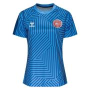 Danmark Trænings T-Shirt Pre Match Women's EURO 2022 - Blå Kvinde