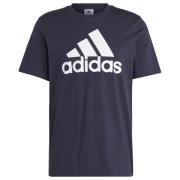 adidas T-Shirt Essentials Big Logo - Navy/Hvid
