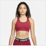 Nike Sports BH Swoosh Non-pad - Rød/Sort Kvinde