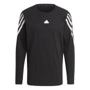 adidas T-Shirt Future Icons 3-Stripes - Sort/Hvid Lange Ærmer