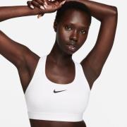 Nike Sports BH Dri-FIT Swoosh - Hvid/Sort Kvinde