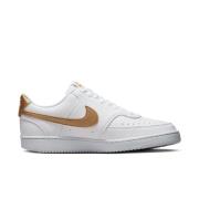 Nike Sneaker Court Vision Low Next Nature - Hvid/Guld Kvinde