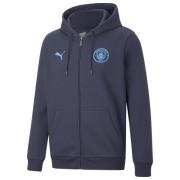 Manchester City Hættetrøje Essentials Fleece Full Zip - Navy