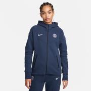 Paris Saint-Germain Hættetrøje NSW Tech Fleece FZ - Navy/Hvid Kvinde