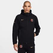 Barcelona Hættetrøje NSW Tech Fleece FZ Windrunner - Sort/Guld