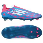 adidas F50 League Laceless FG/AG Reemergence - Blå/Hvid/Pink Børn